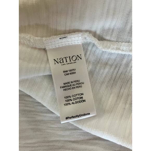 NATION Los Angeles Oran Grommet Muscle Tee Tank Top w Grommets Size Large L Top - Picture 5 of 7